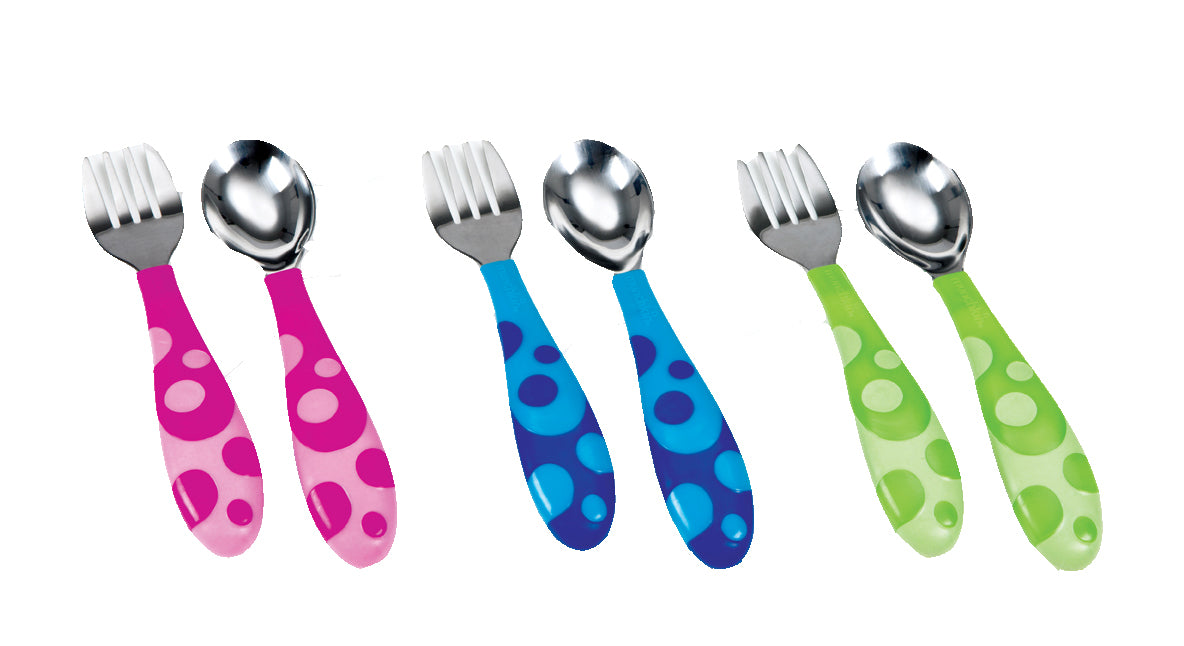 Munchkin Bestickset i Metall – Gaffel & Sked för Småbarn