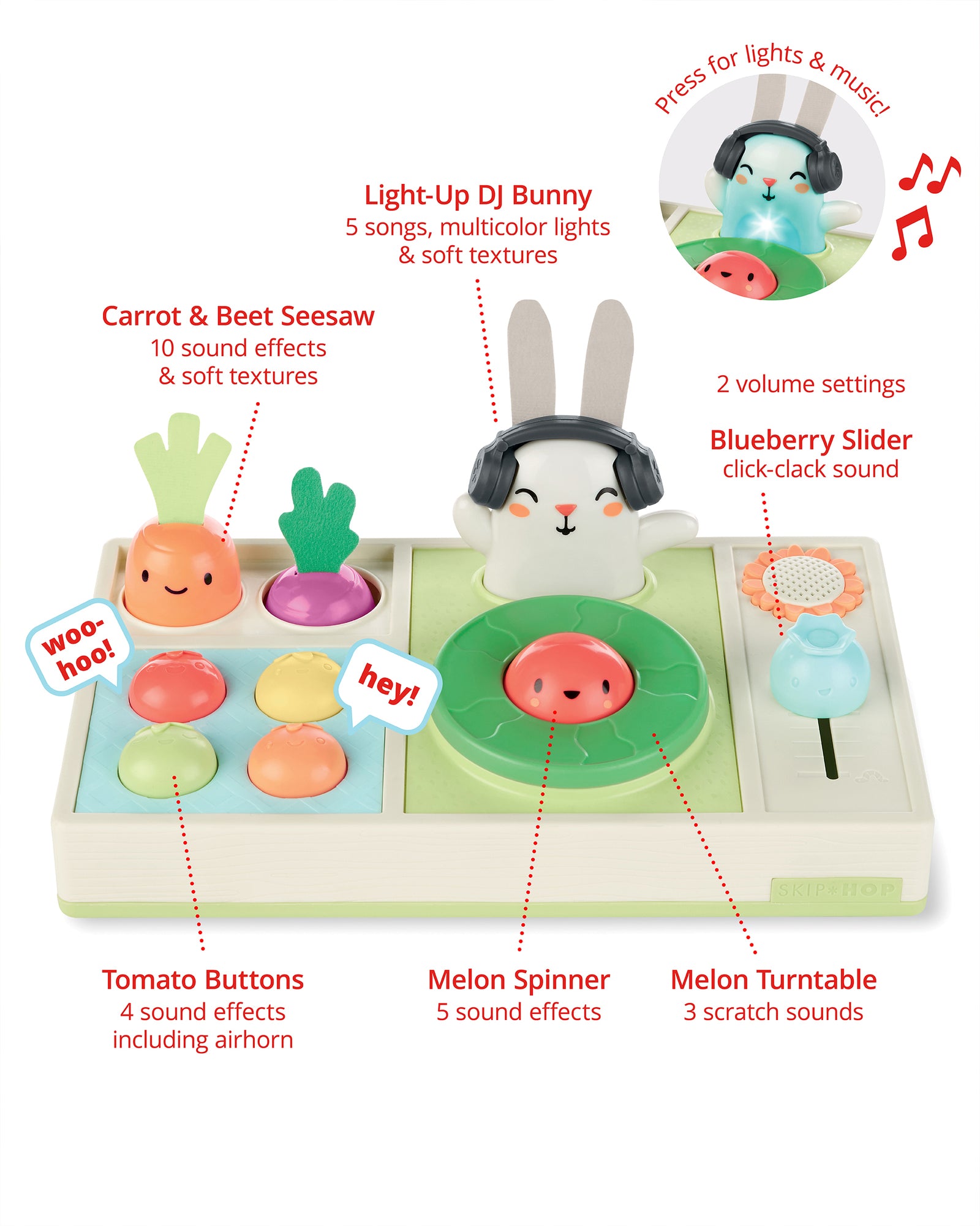Skip Hop Farmstand Aktivitetsleksak – DJ Set