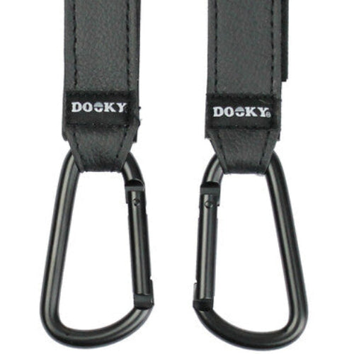 Dooky Barnvagnskrokar Små – 2-pack Svart