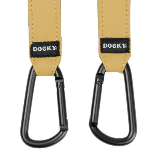 Dooky Barnvagnskrokar – 2-pack, Beige (Små)