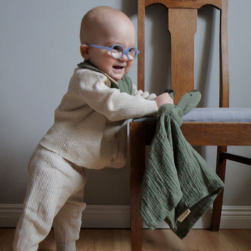 Oh Poppy! LEIA Muslinfilt med Kanin – Linen Green