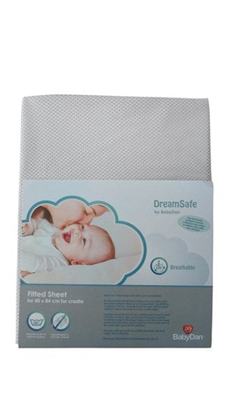DreamSafe Dra-på-lakan Till Vagga By Babydan (40x84 cm) - Vit