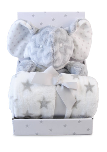 Carlo Baby Fleecefilt och Gosedjur Elefant