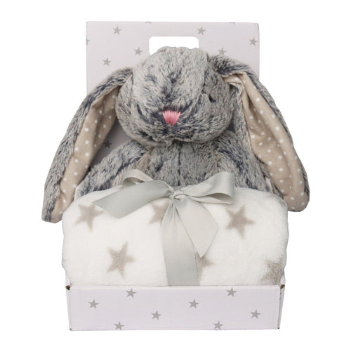 Carlo Baby Fleecefilt Grå Prick & Gosedjur Grå Kanin