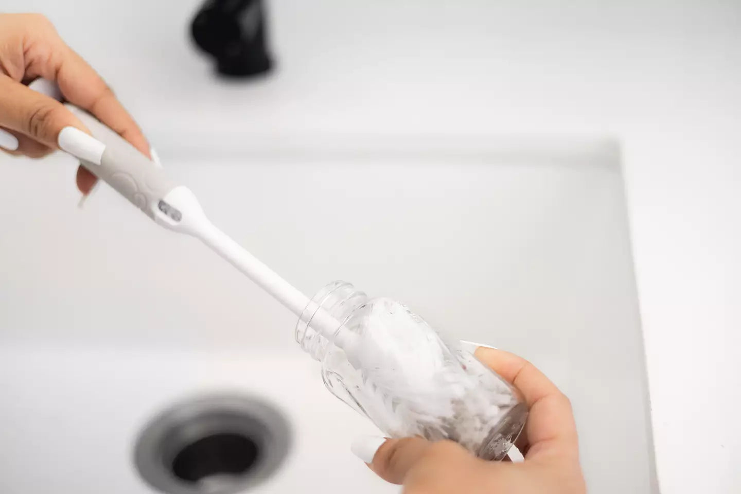 UBBI Flaskborste Grå/Vit