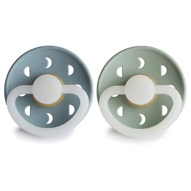 FRIGG Moon Phase Night Latexnapp 2-Pack Dimblå & Salviagrön