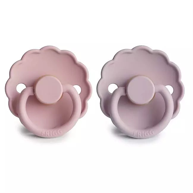 FRIGG Daisy Latexnapp 2-pack – Babyrosa & Mörklila