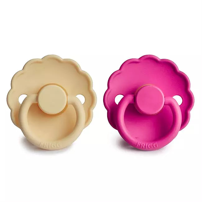 FRIGG Daisy Latexnapp 2-pack – Pastellgul & Ceriserosa