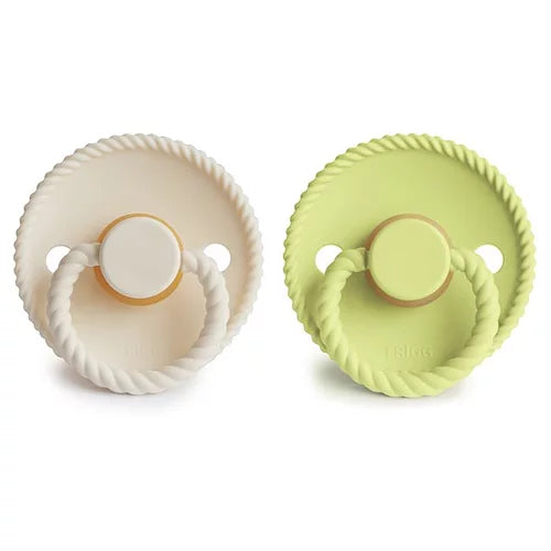 FRIGG Rope Silikonnapp 2-Pack Gräddvit & Pistage