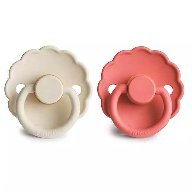 FRIGG Daisy Latexnapp 2-pack – Gräddvit & Vallmoröd