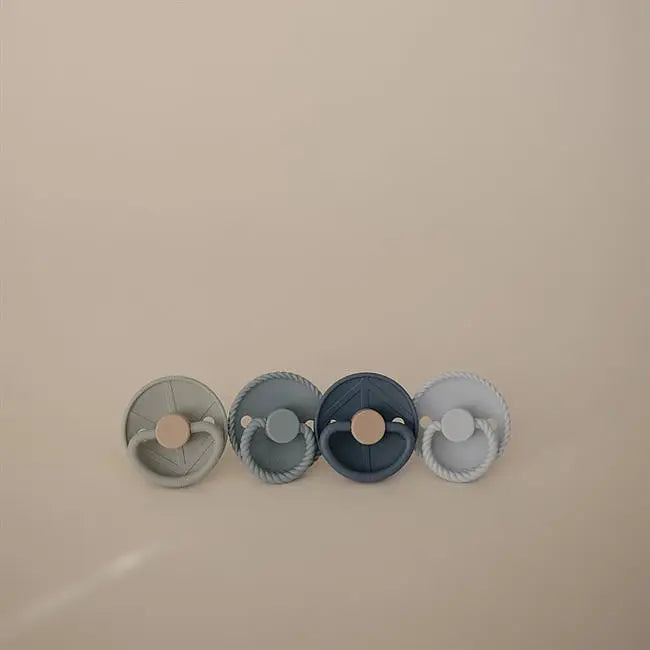 FRIGG Naturblåa Silikonnappar - 4 pack