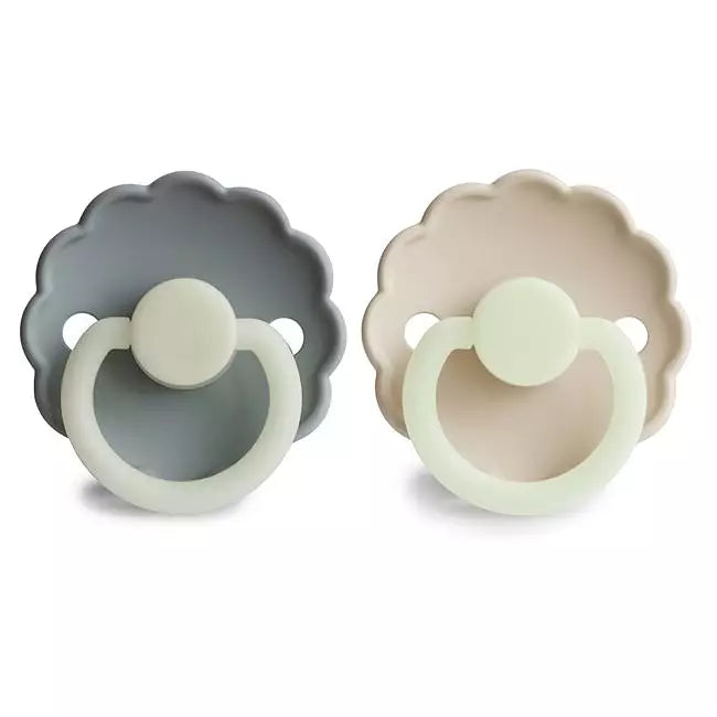 FRIGG Daisy Night Latexnapp 2-pack – Stormgrå & Gräddvit