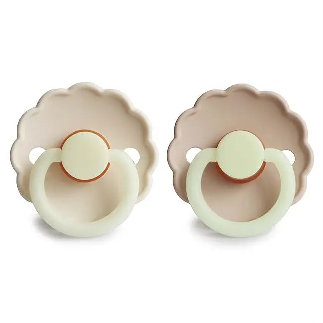 FRIGG Daisy Night Latexnapp 2-pack – Gräddvit & Varmbiege