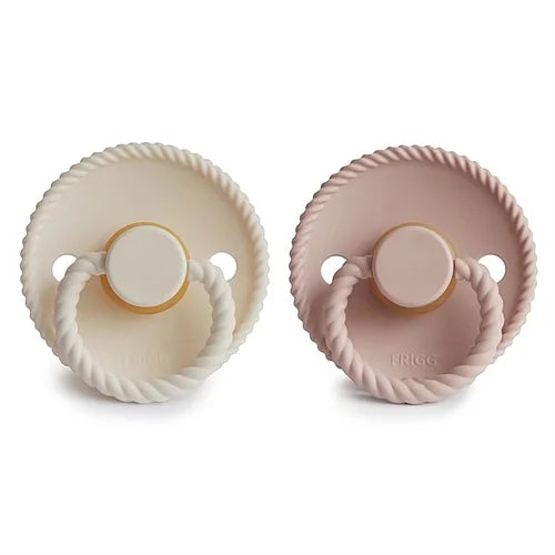 FRIGG Rope Siliconnapp 2-Pack Gräddvit & Rosa