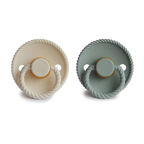FRIGG Rope Silikonnapp 2-Pack Salviagrön & Gräddvit