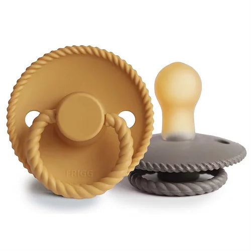 FRIGG Rope Silikonnapp 2-Pack Gyllengul & Brungrå