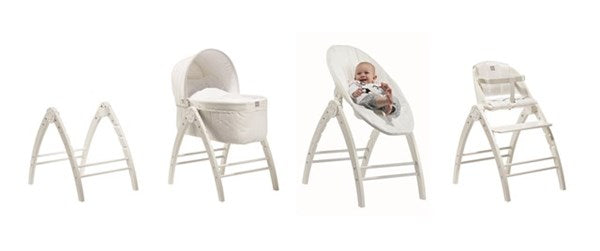 Angel 3-i-1 (barnstol, babysitter och vagga) By BabyDan - Vit