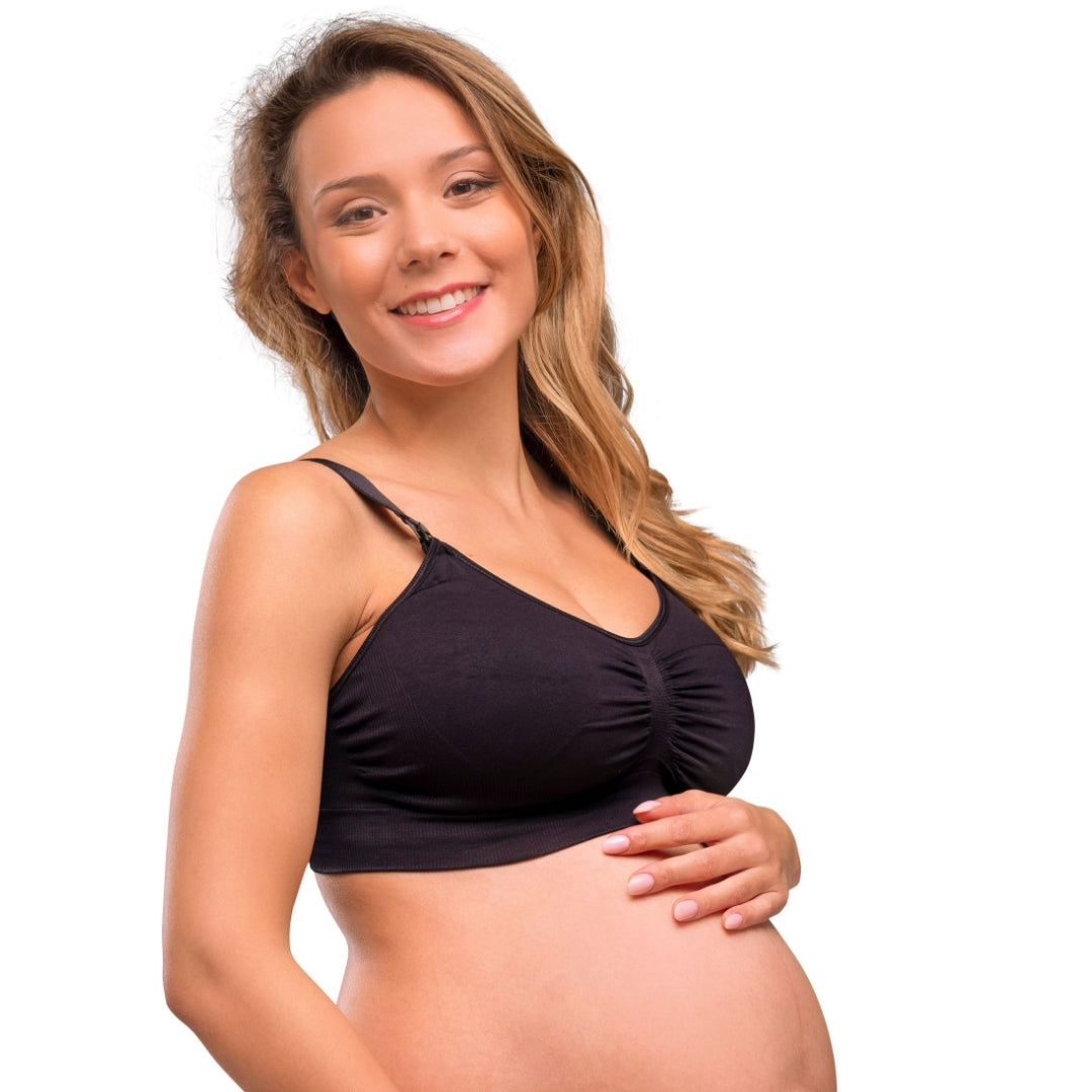 Carriwell Vadderad Gravid- och Amningsbh – Svart