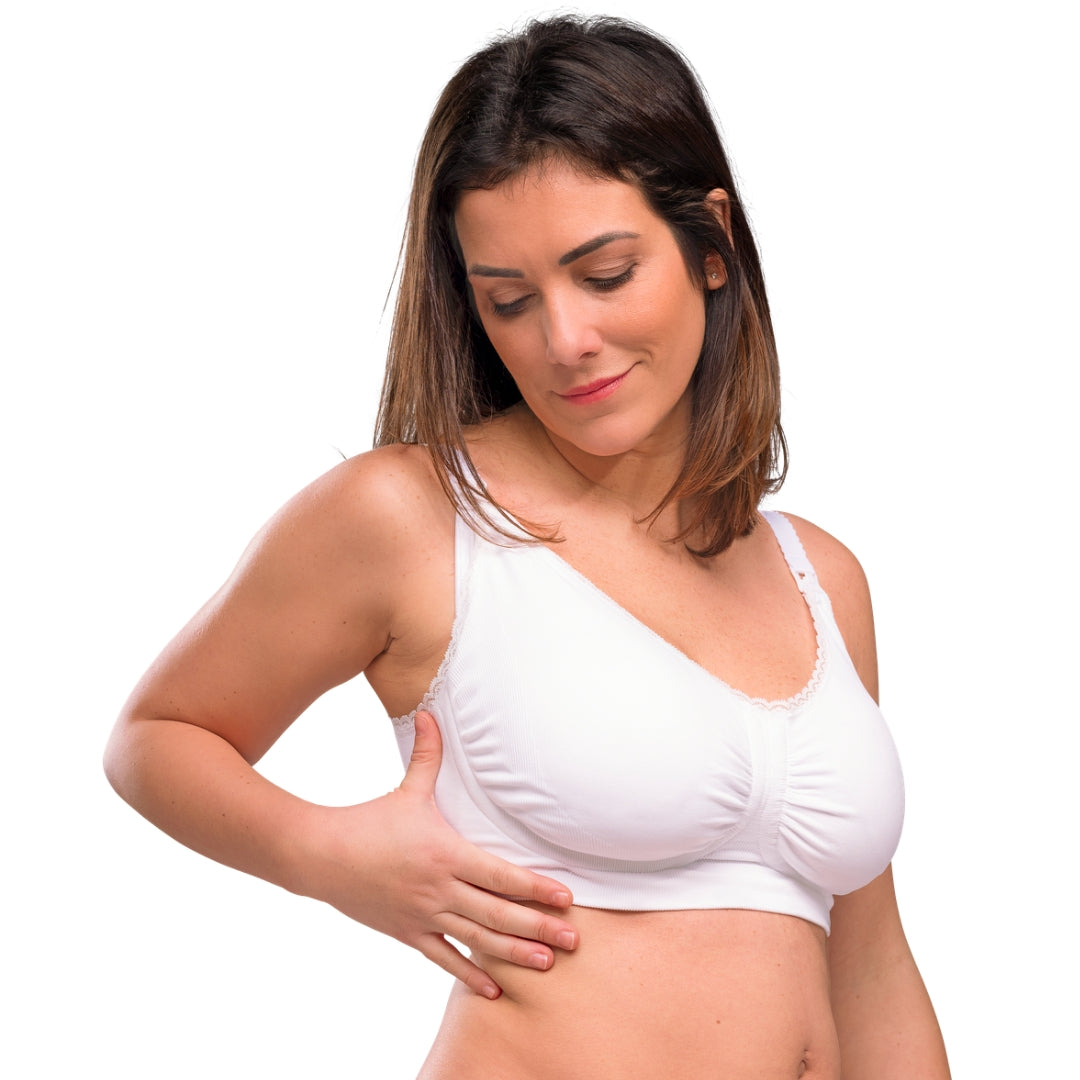 Carriwell Vadderad Gravid- och Amningsbh Carri-Gel – Vit