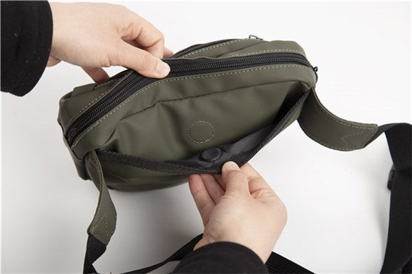 Fanny Pack Skötväska Med Underlägg - Grön