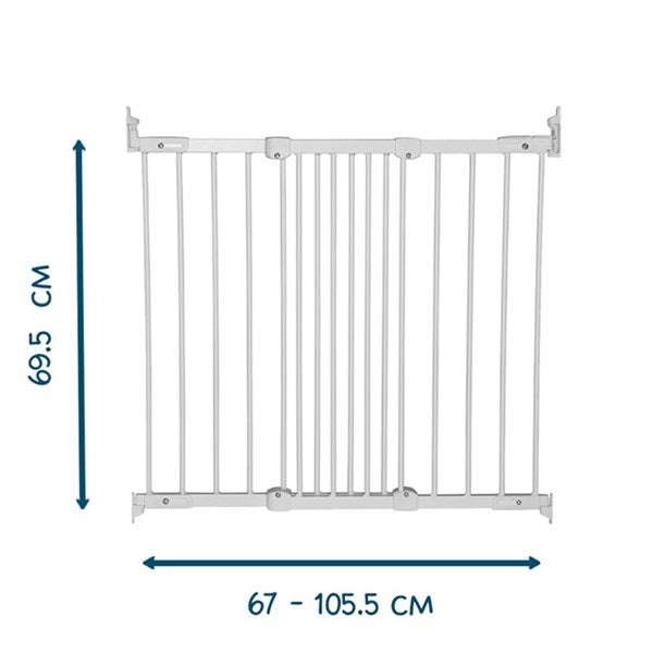BabyDan FlexiFit Säkerhetsgrind Metall - Vit