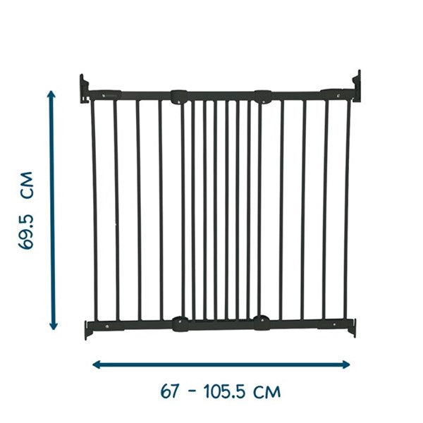 BabyDan FlexiFit Säkerhetsgrind Metall - Svart