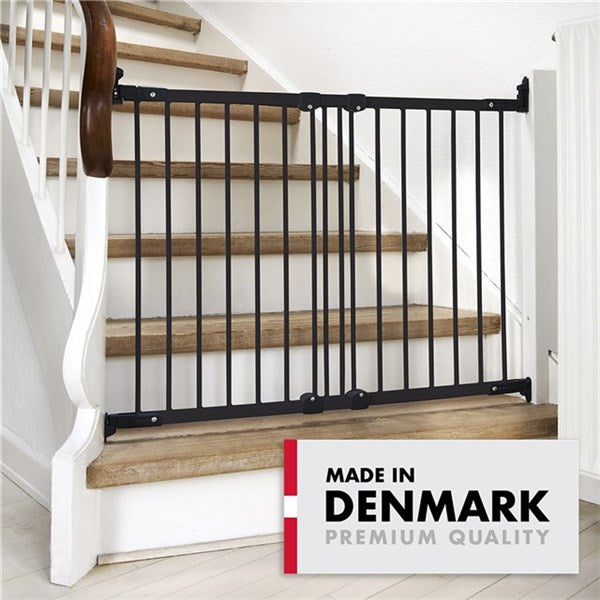 BabyDan FlexiFit Säkerhetsgrind Metall - Svart