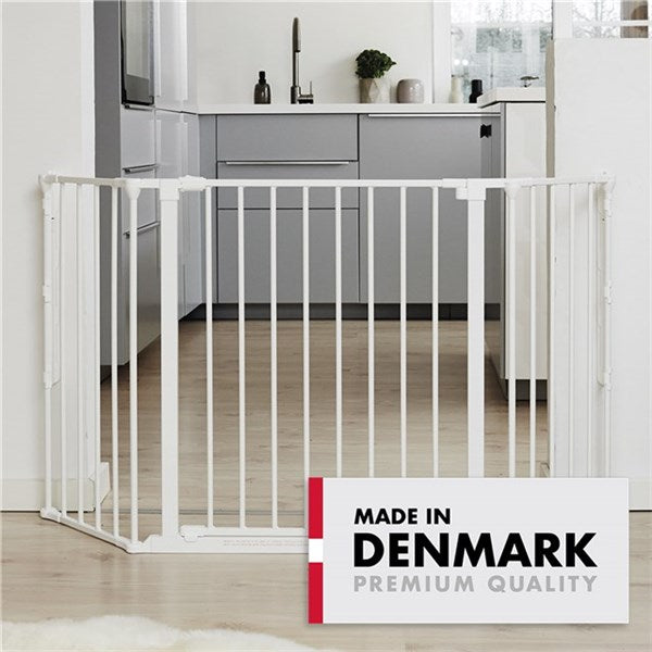 BabyDan Flex M Säkerhetsgrind - Barngrind Vit 90cm - 146cm