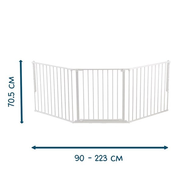 BabyDan Flex L Säkerhetsgrind - Vit 90cm - 223cm