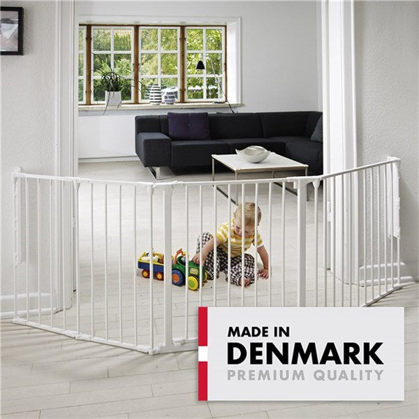 BabyDan Flex L Säkerhetsgrind - Vit 90cm - 223cm