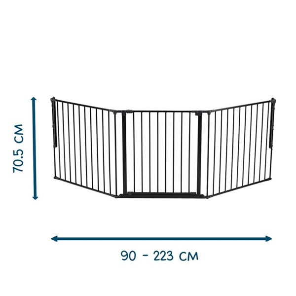 BabyDan Flex L Säkerhetsgrind - Svart 90cm - 223cm