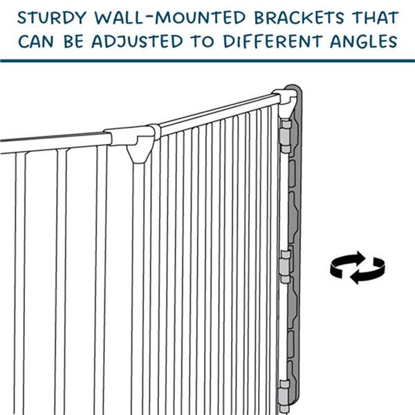BabyDan Flex L Säkerhetsgrind - Svart 90cm - 223cm