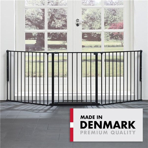 BabyDan Flex L Säkerhetsgrind - Svart 90cm - 223cm