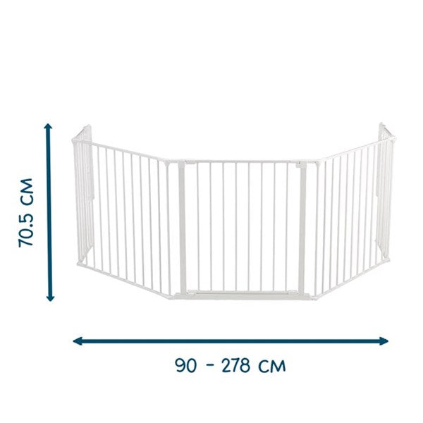 BabyDan Flex XL Säkerhetsgrind - Vit 90cm - 278cm