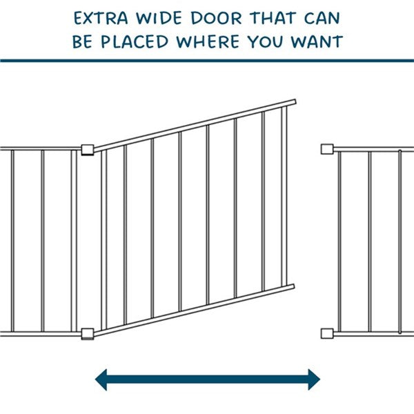 BabyDan Flex XL Säkerhetsgrind - Vit 90cm - 278cm