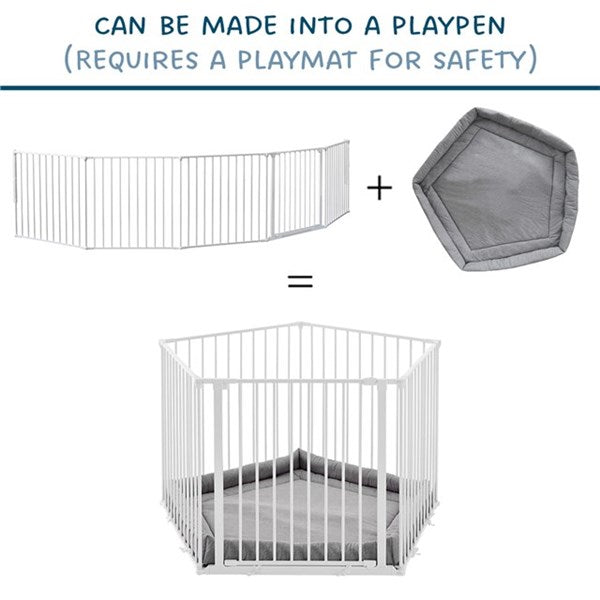 BabyDan Flex XXL Säkerhetsgrind - Vit 90cm - 350cm