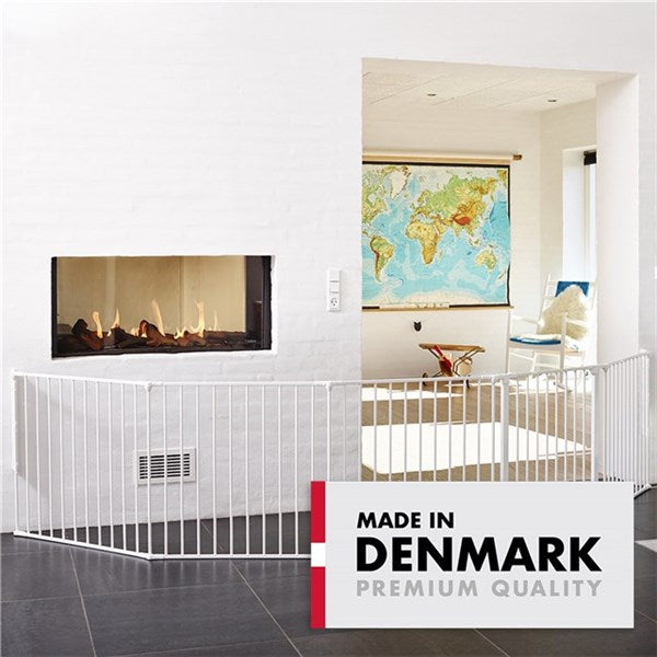 BabyDan Flex XXL Säkerhetsgrind - Vit 90cm - 350cm