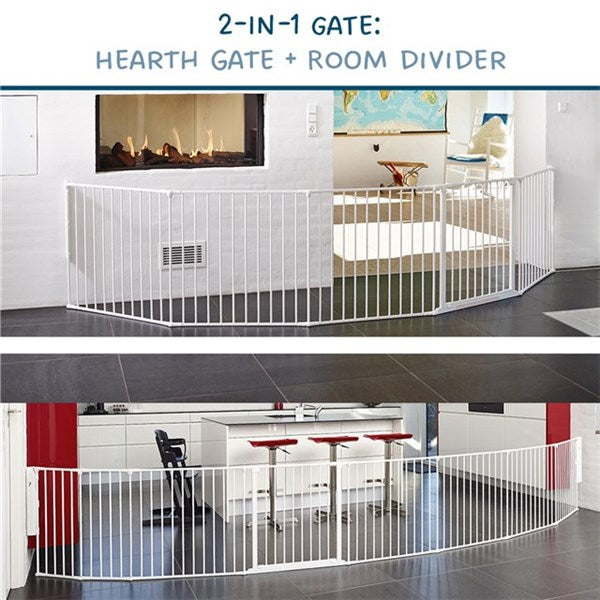 BabyDan Flex XXL Säkerhetsgrind - Vit 90cm - 350cm