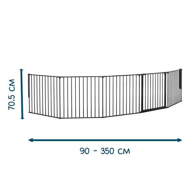 BabyDan Flex XXL Säkerhetsgrind - Svart 90cm - 350cm