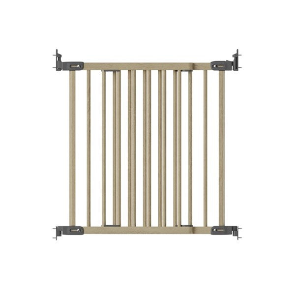 BabyDan FlexiFit Deluxe Säkerhetsgrind - Trä/Grå