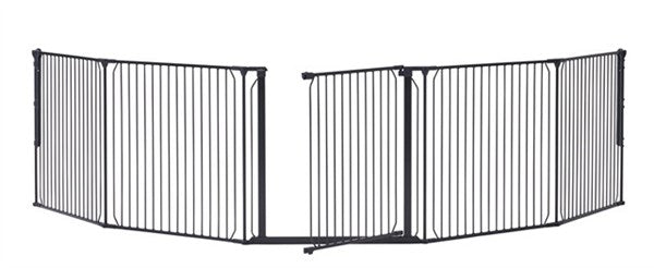 BabyDan CombiFit XXL Säkerhetsgrindar - Svart 90cm - 350cm