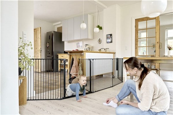 BabyDan CombiFit XXL Säkerhetsgrindar - Svart 90cm - 350cm