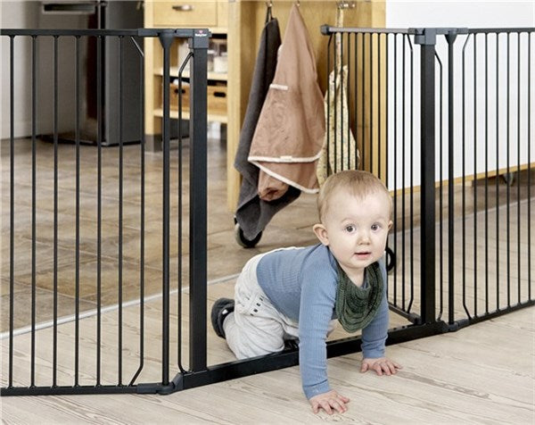 BabyDan CombiFit XXL Säkerhetsgrindar - Svart 90cm - 350cm