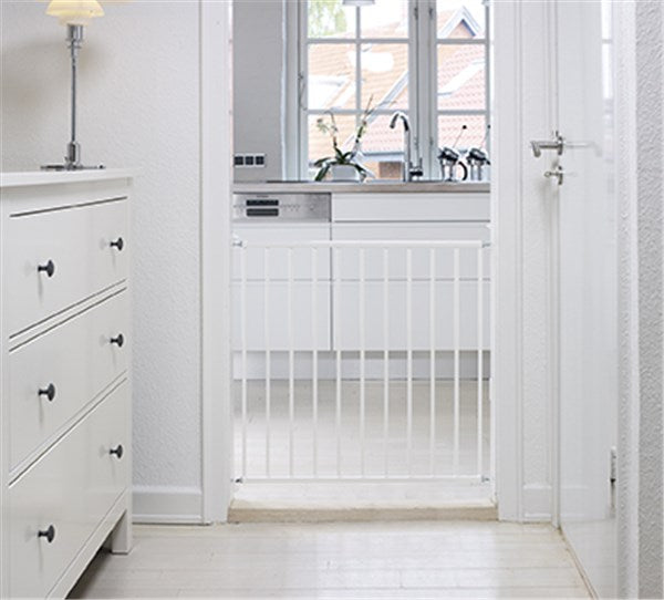 BabyDan No Trip Wide Säkerhetsgrind Barngrind Metall - Vit