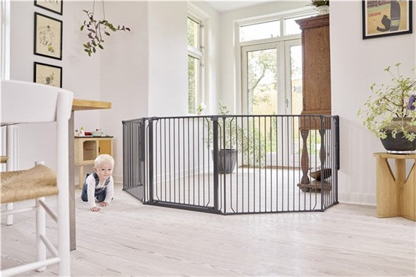 BabyDan CombiFit XL Säkerhetsgrindar - Svart 90cm - 278cm