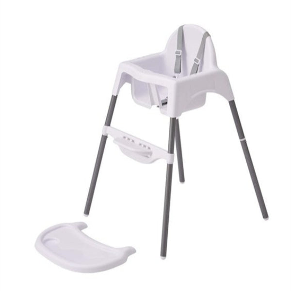 TinyDine 2-i-1 Matstol By BabyDan - Vit & Grå