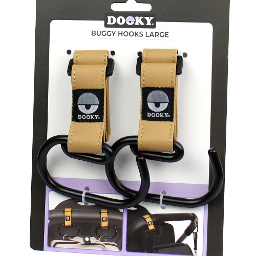 Dooky Barnvagnskrokar – 2-pack - Beige