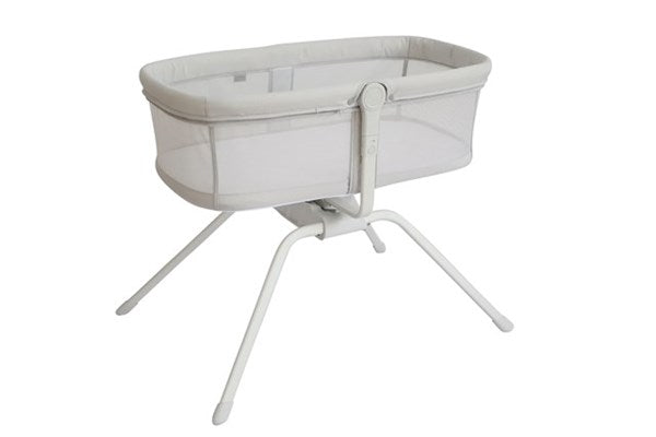 Safe & Airy Crib By BabyDan – Hopfällbar Och Gungande Vagga I Mesh Vit