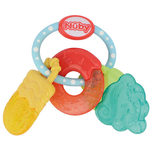 Nuby Icy Bite Sweets Bitleksak – Gul/Turkos/Röd – Från 3 månader