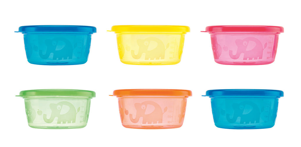 Nuby Snack Bowl Set – 6-pack Skålar 300 ml +3 månader